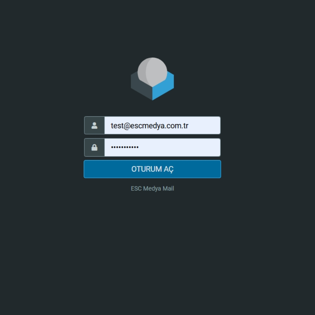 Webmail giriş ekranı