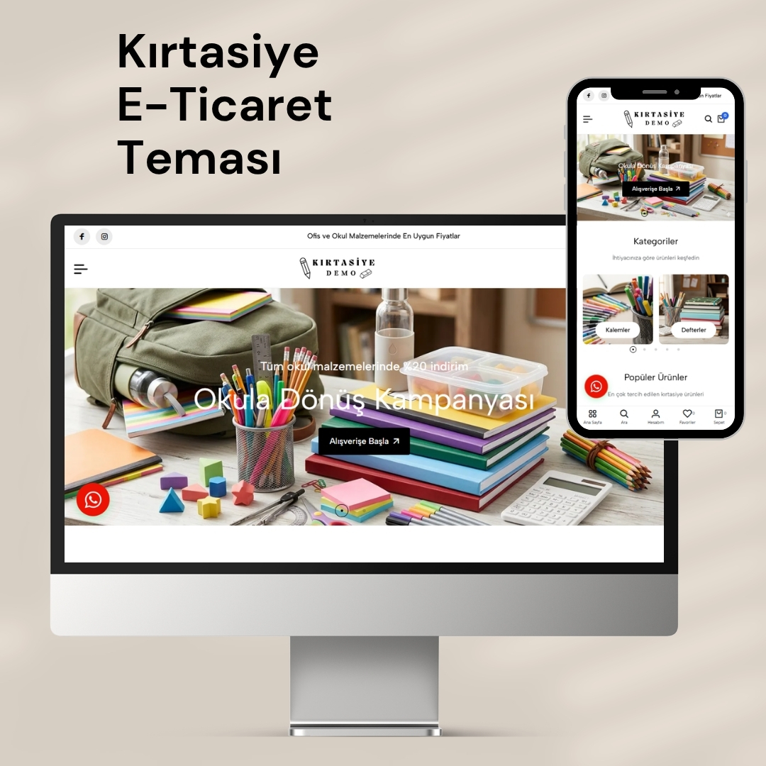 Kırtasiye E-Ticaret Teması