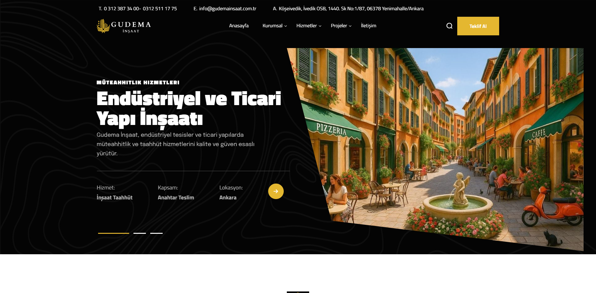 Modern Müteahhitlik ve İnşaat Firması Web Sitesi Teması