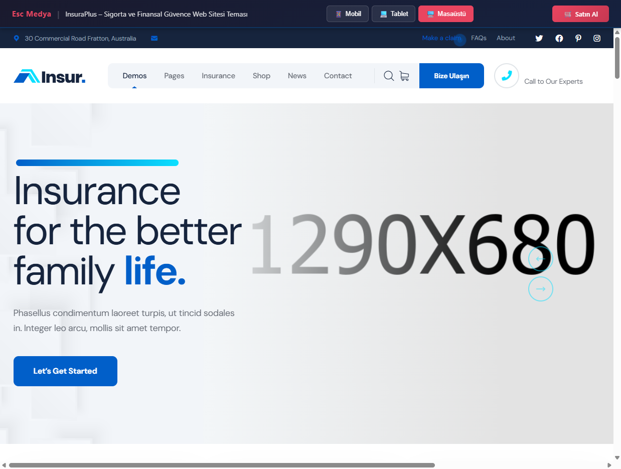 InsuraPlus – Sigorta ve Finansal Güvence Web Sitesi Teması